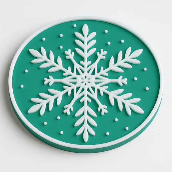 Snowflake Christmas Coaster Set (6-Pack) - Image 5