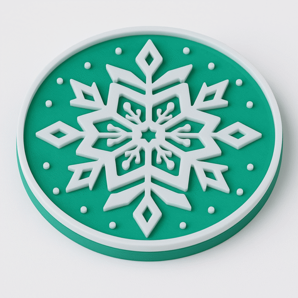 Snowflake Christmas Coaster Set (6-Pack) - Image 3