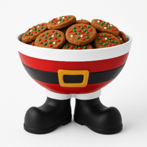 Santa & Elf Festive Cookie Bowl Set