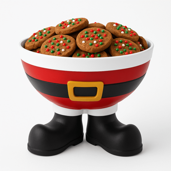Santa & Elf Festive Cookie Bowl Set