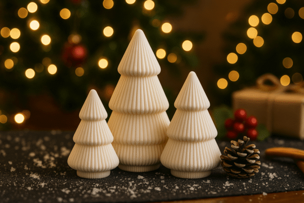 Ribbed Christmas Tree Set of 3 - Image 2