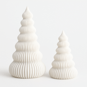 Ribbed Christmas Tree Duo