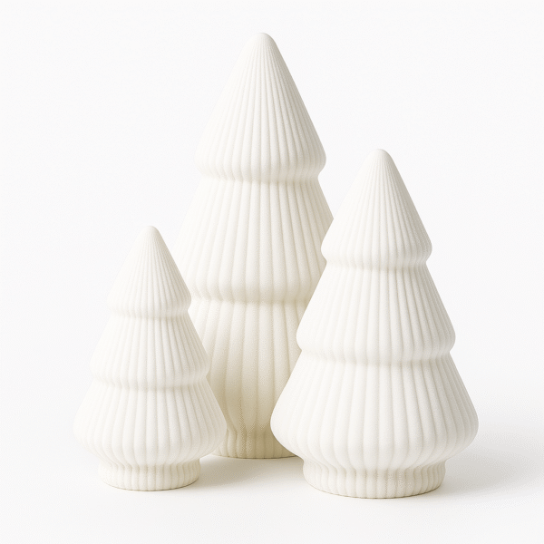 Ribbed Christmas Tree Set of 3